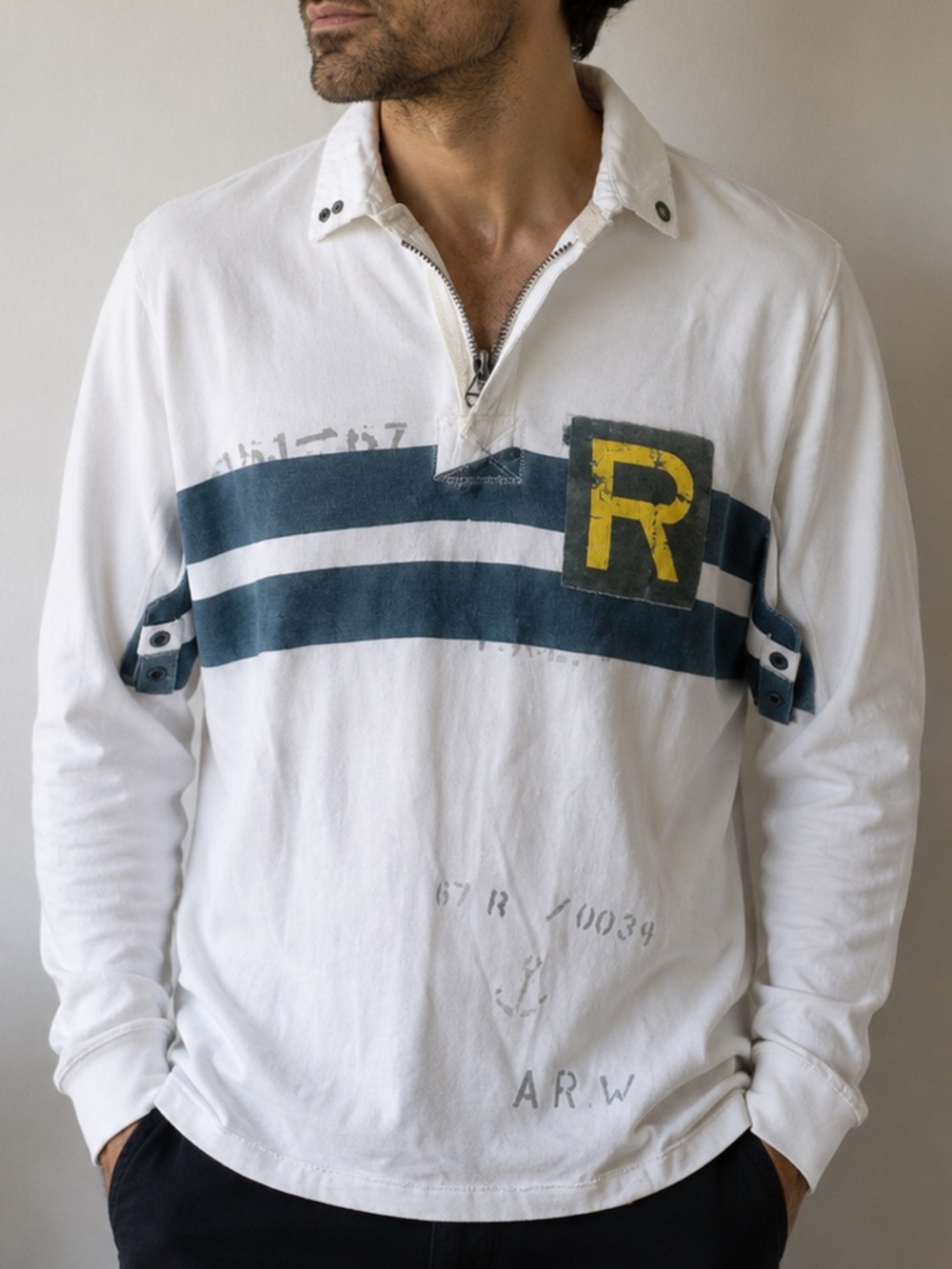 Polo Ralph Lauren 100% cotton Men’s Custom Fit Half-Zip Pullover – Size M